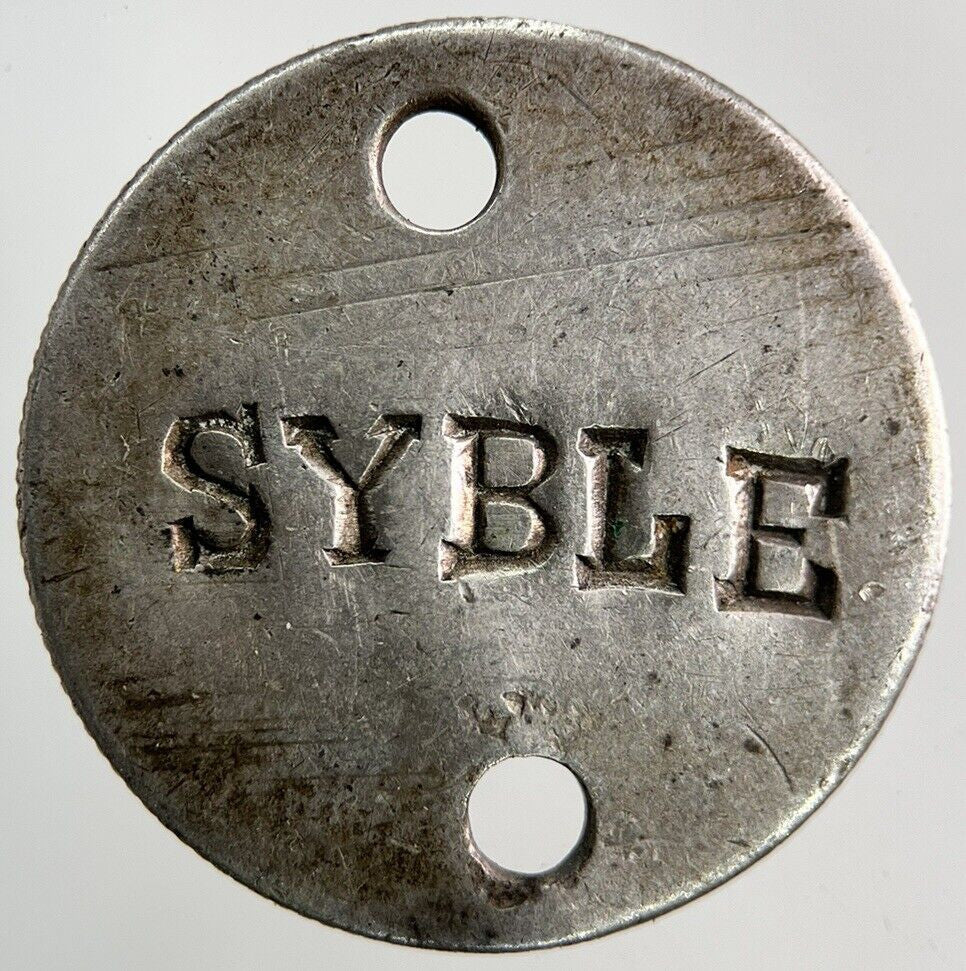 1916 Engraved George V Shilling Silver Coin | Fair Grade