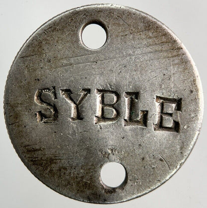 1916 Engraved George V Shilling Silver Coin | Fair Grade