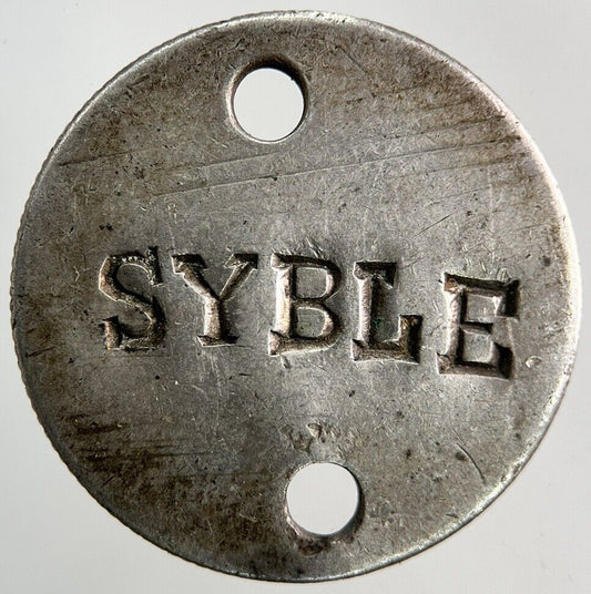 1916 Engraved George V Shilling Silver Coin | Fair Grade