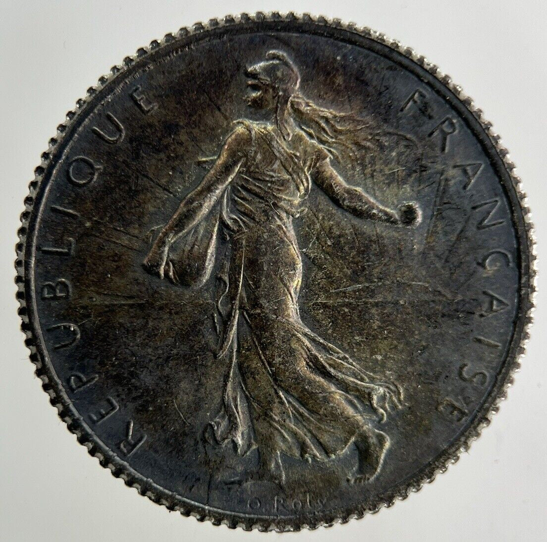 1916 France 1 Franc Silver Coin | Fine Collectable Grade