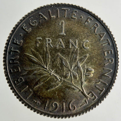 1916 France 1 Franc Silver Coin | Fine Collectable Grade