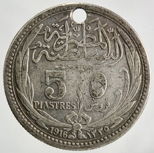 1916 Egypt 5 Piastres Silver Coin | Collectable Grade