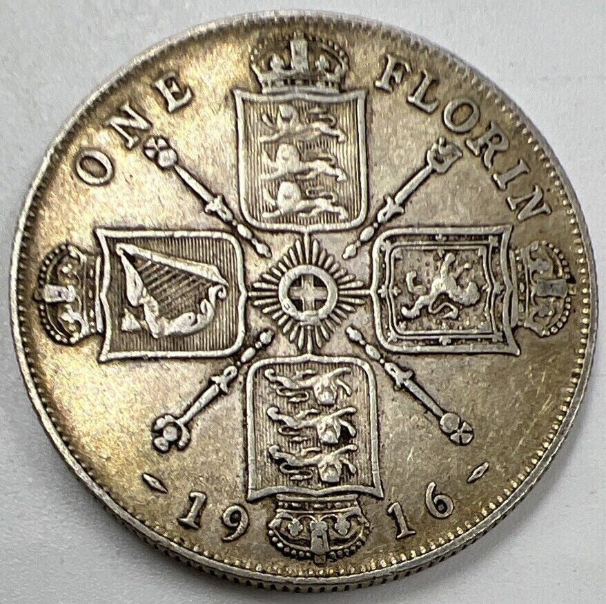 1916 George V Florin | British Silver Coin | Fine Collectable Grade | a1018