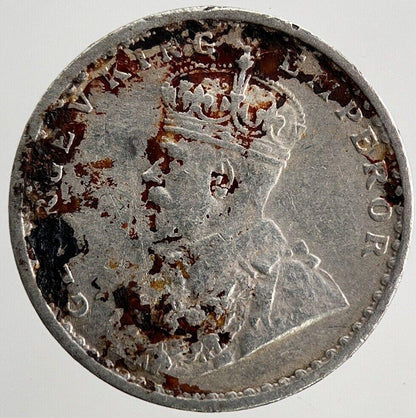 1916 2 Annas India Silver Coin | Fine Collectable Grade