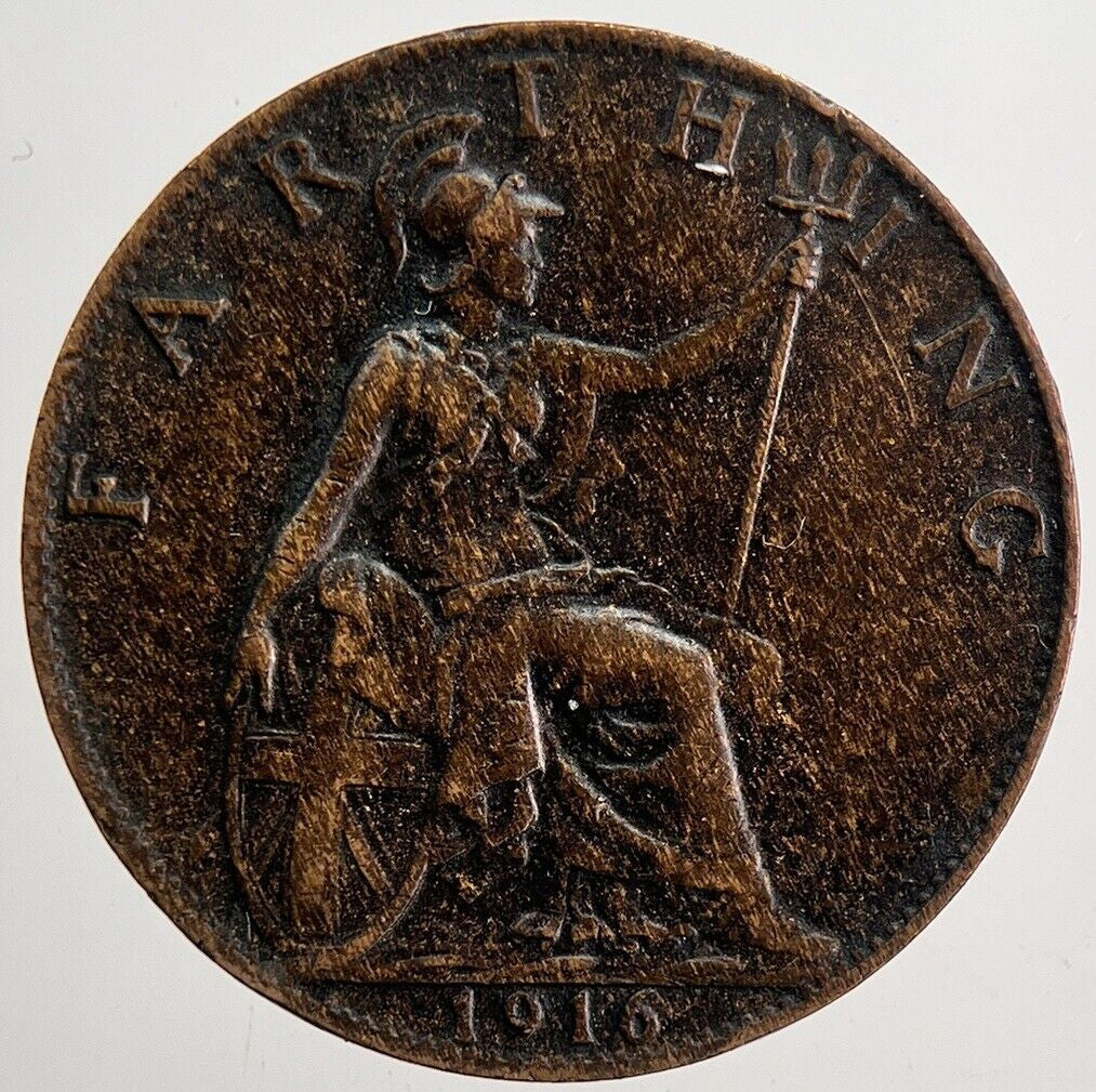 1916 George V Farthing Coin | Very High Grade | a5836