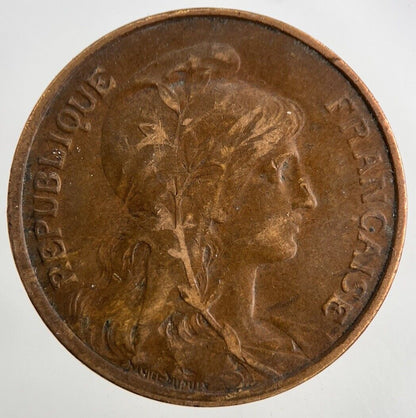 1916 France 5 Cinq Centimes Coin | Fine Collectable Grade