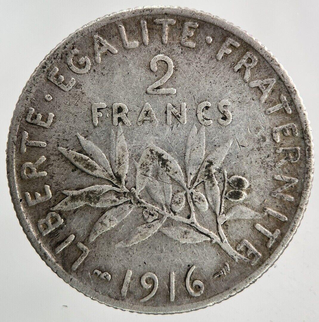 1916 France 2 Francs Silver Coin | Fine Collectable Grade