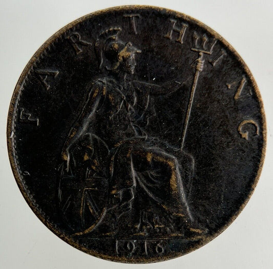 1916 George V Farthing Coin | Fine Collectable Grade
