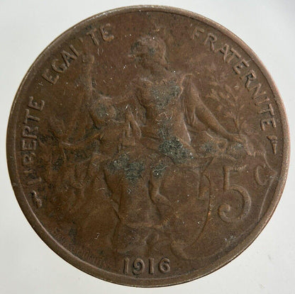 1916 France 5 Centimes Coin | Collectable Grade