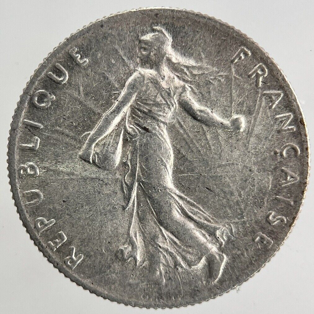 1916 France 50 Centimes Silver Coin | Fine Collectable Grade