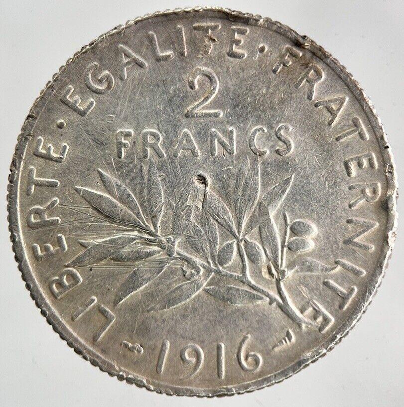 1916 France 2 Francs Silver Coin | Fine Collectable Grade