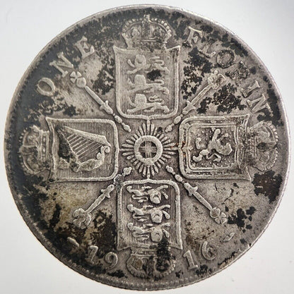 1916 George V Florin Silver Coin | Fine Collectable Grade | a5850