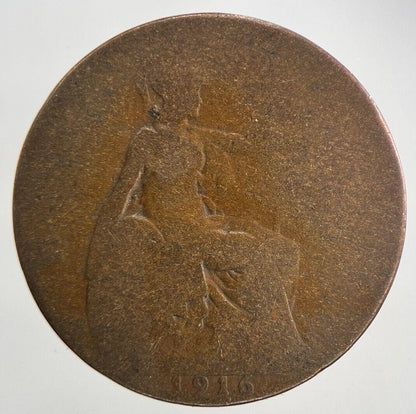 1916 George V Half-Penny Coin | Collectable Grade