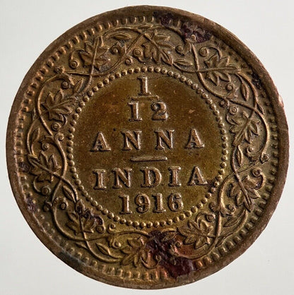 1916 India 1/12 Anna Coin | Collectable Grade