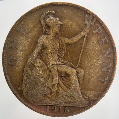 1916 George V One Penny Coin | Collectable Grade
