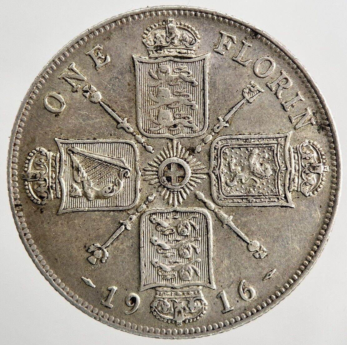 1916 George V Florin Silver Coin | Very High Grade