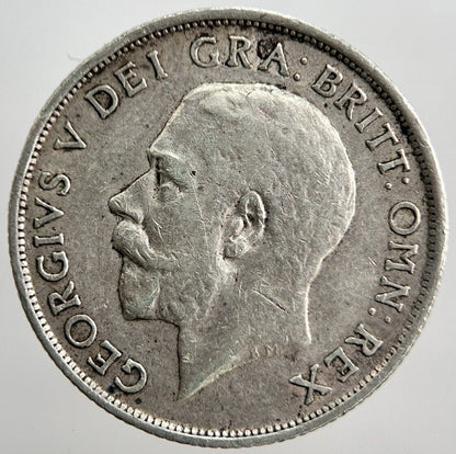 1916 George V Shilling British Silver Coin | Fine Collectable Grade | a2296