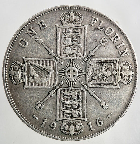 1916 George V Florin Silver Coin | Very High Grade