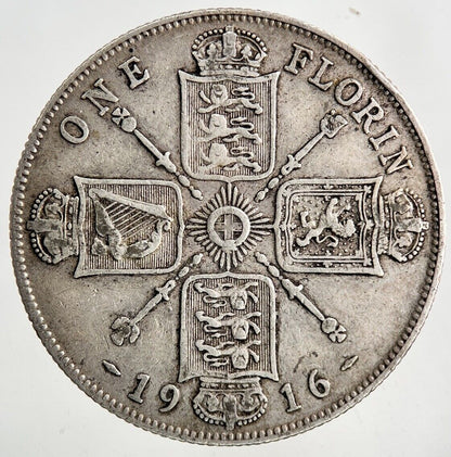 1916 George V Florin Silver Coin | Very High Grade