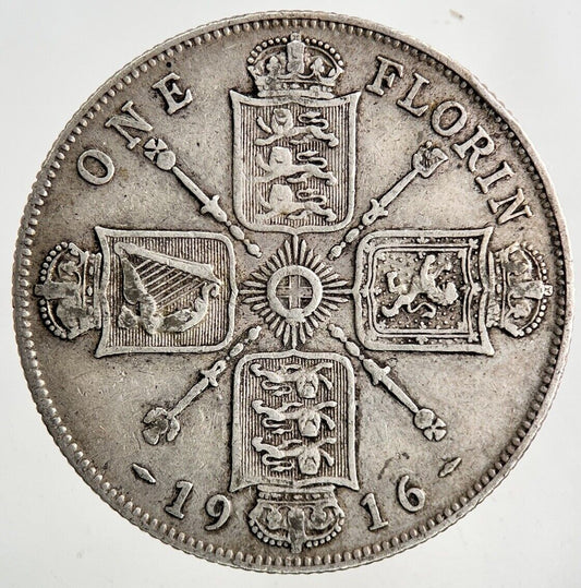 1916 George V Florin Silver Coin | Very High Grade