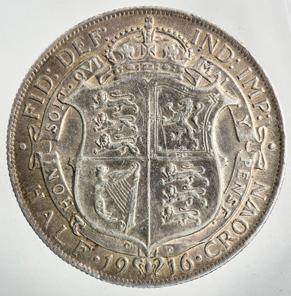 1916 George V Half-Crown Silver Coin | Very High Grade