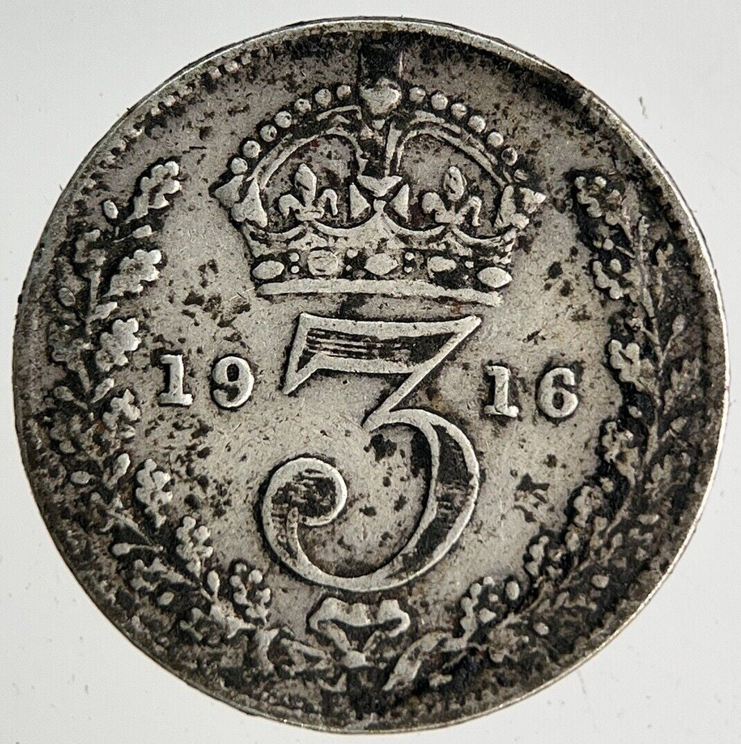 1916 George V Threepence Silver Coin | Fine Collectable Grade