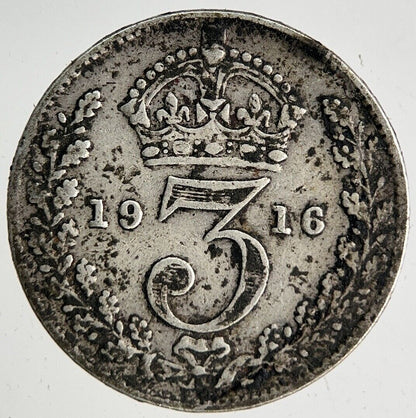 1916 George V Threepence Silver Coin | Fine Collectable Grade