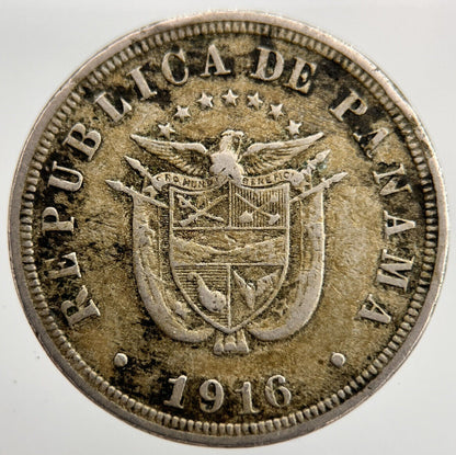 1916 Panama 2 1/2 Centesimos Coin | Fine Collectable Grade | a1585