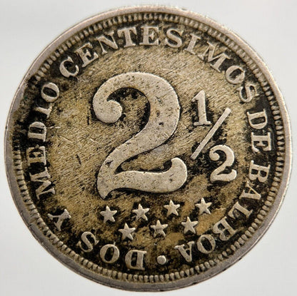 1916 Panama 2 1/2 Centesimos Coin | Fine Collectable Grade | a1585