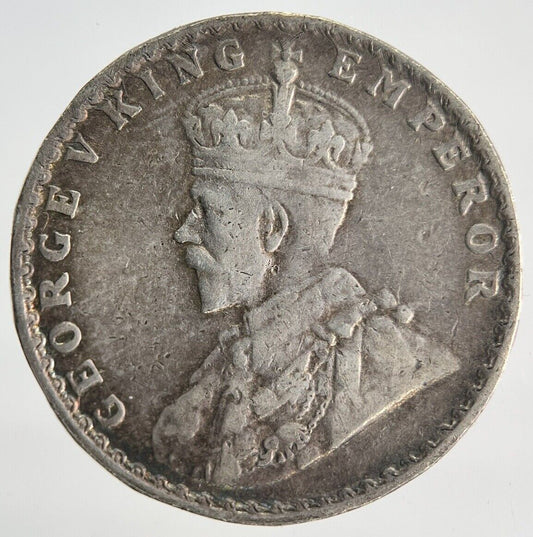 1916 India 1/2 Half Rupee Silver Coin | Fine Collectable Grade | a1928