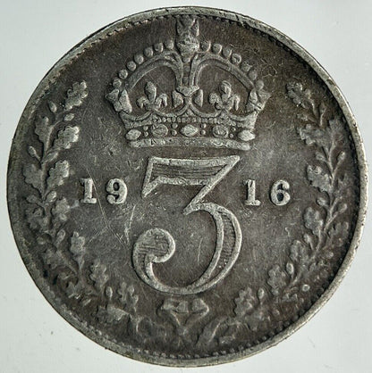 1916 George V Threepence Silver Coin | Very High Grade