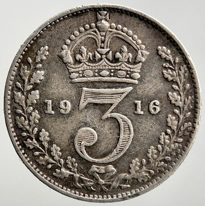 1916 George V Threepence Silver Coin | Fine Collectable Grade | a143