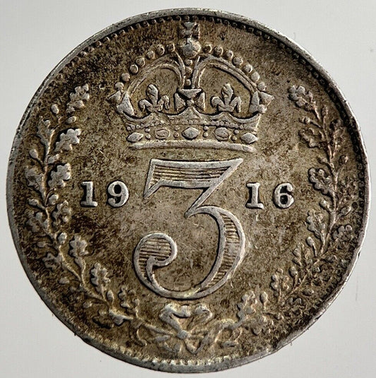 1916 George V Threepence Silver Coin | Very High Grade | a8572