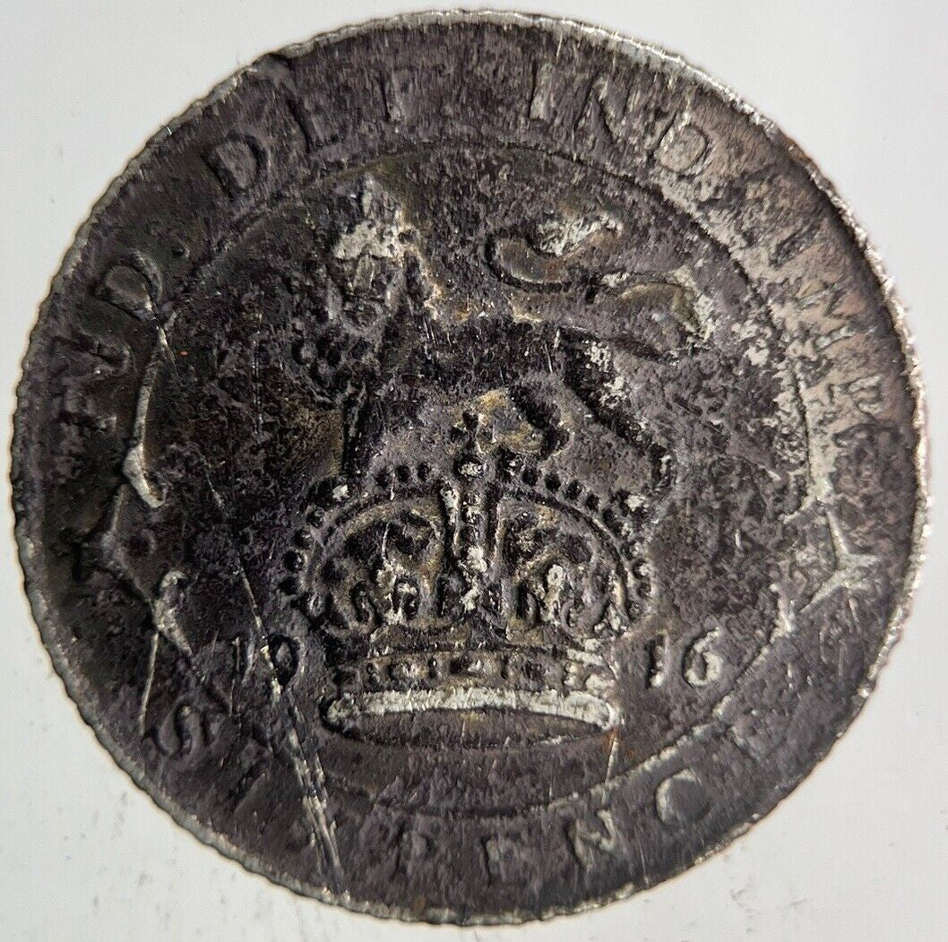 1916 George V Sixpence Silver Coin | Collectable Grade