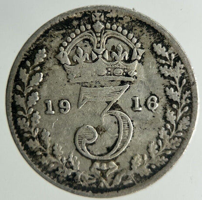 1916 George V Threepence Silver Coin | Collectable Grade