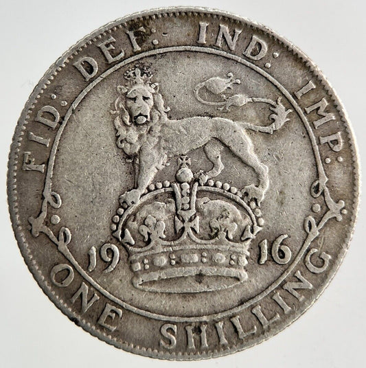 1916 George V Shilling Silver Coin | Fine Collectable Grade