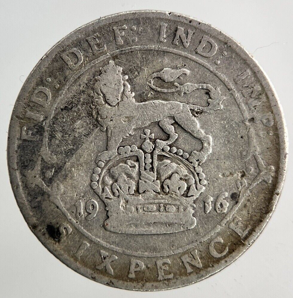 1916 George V Sixpence Silver Coin | Collectable Grade