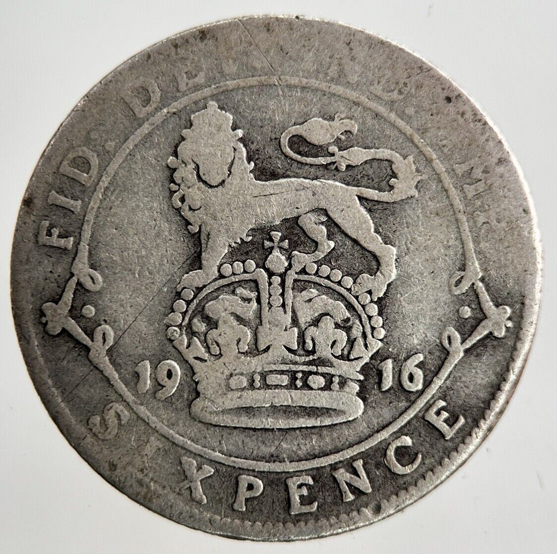1916 George V Sixpence Silver Coin | Collectable Grade