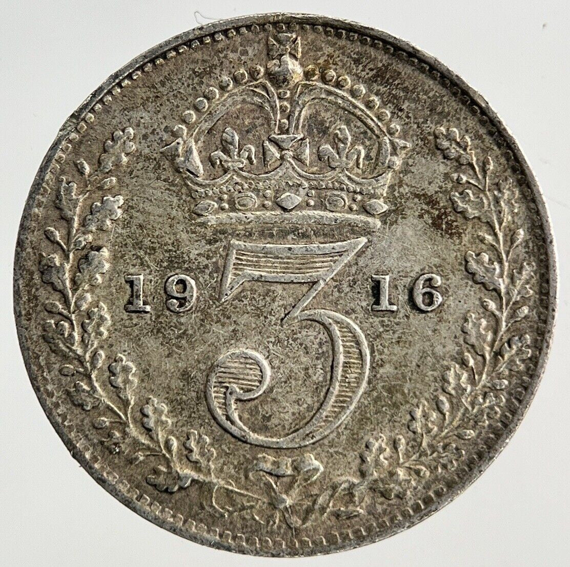 1916 George V Threepence Silver Coin | Very High Grade