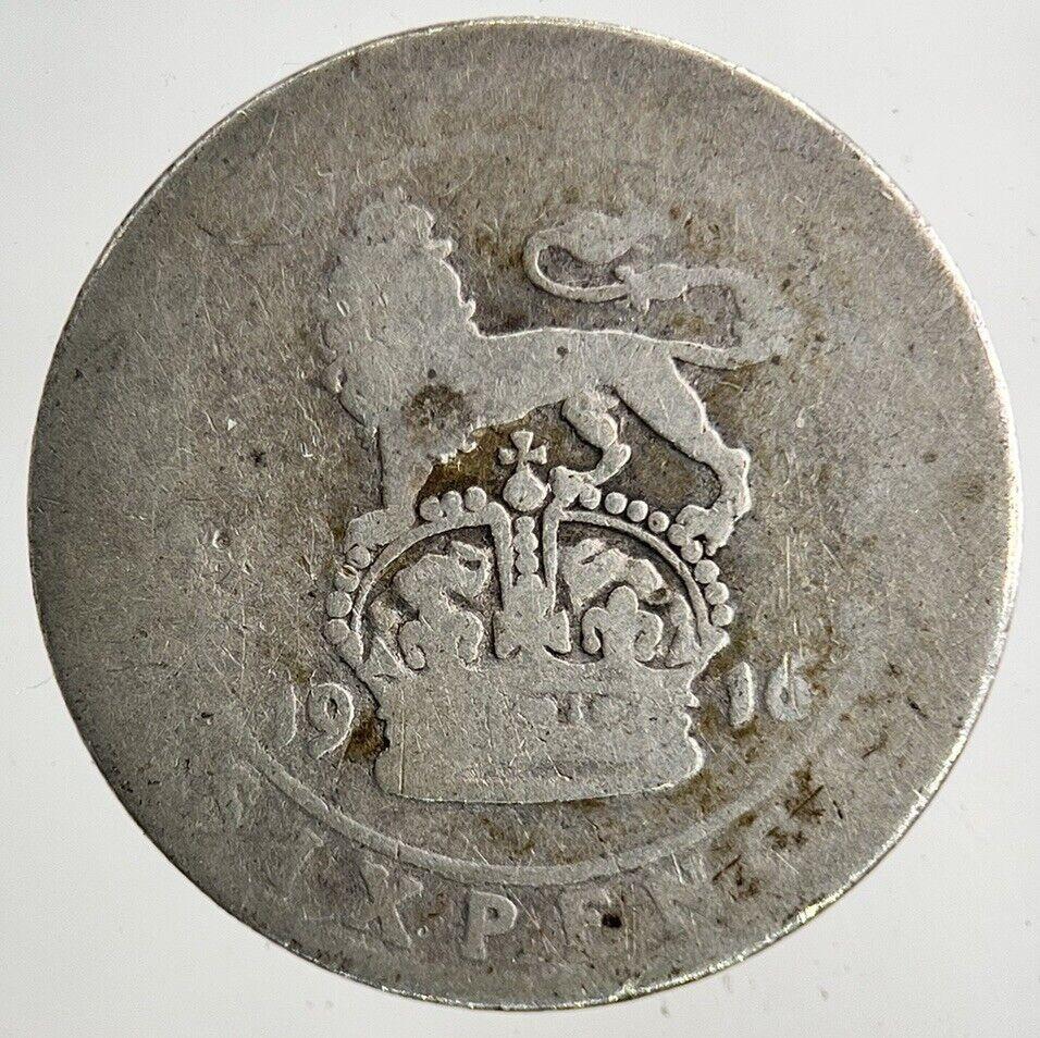 1916 George V Sixpence Silver Coin | Fair Grade