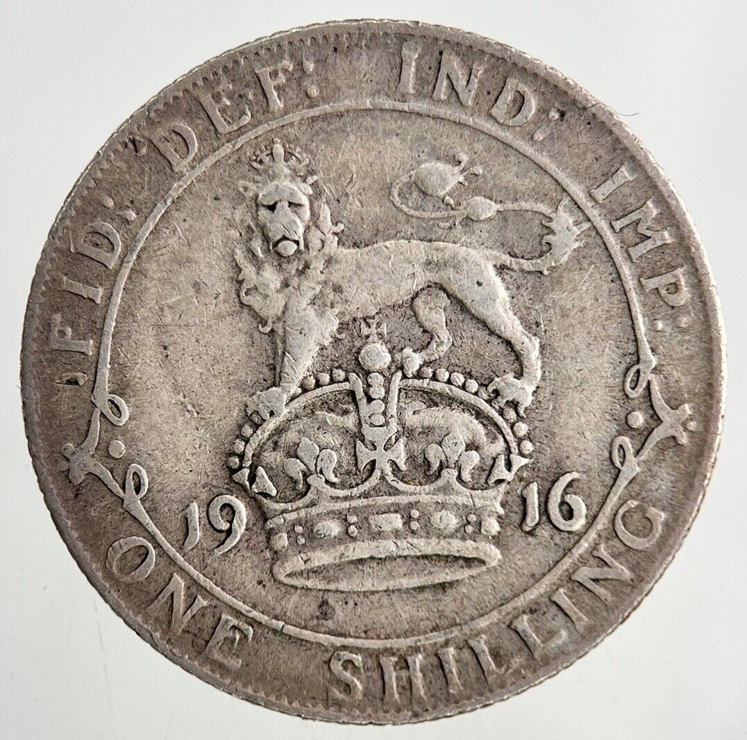 1916 George V Shilling Silver Coin | Fine Collectable Grade