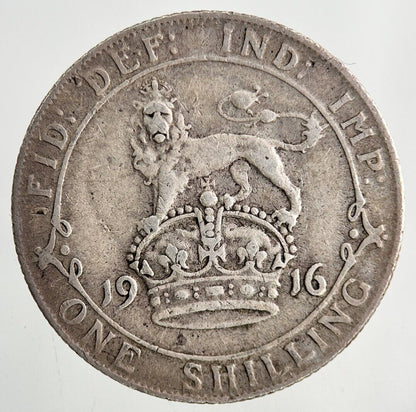 1916 George V Shilling Silver Coin | Fine Collectable Grade