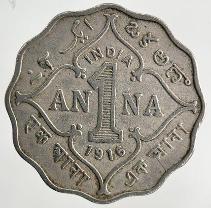 1916 India 1 Anna Coin | Fine Collectable Grade