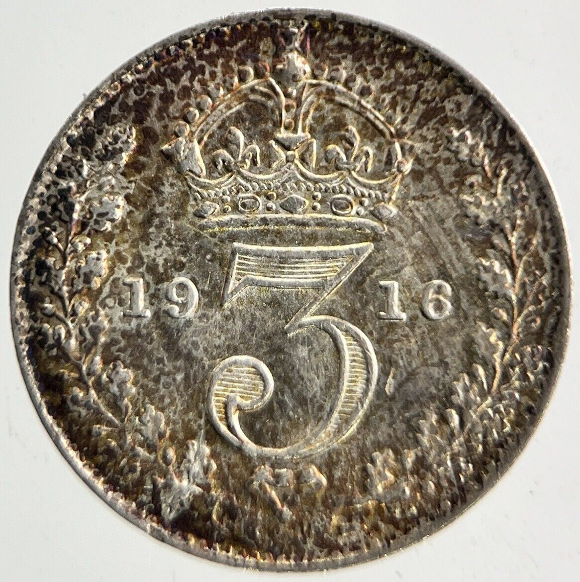 1916 George V Threepence Silver Coin | Very High Grade
