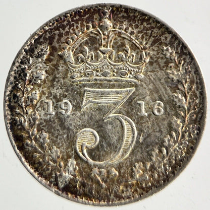 1916 George V Threepence Silver Coin | Very High Grade