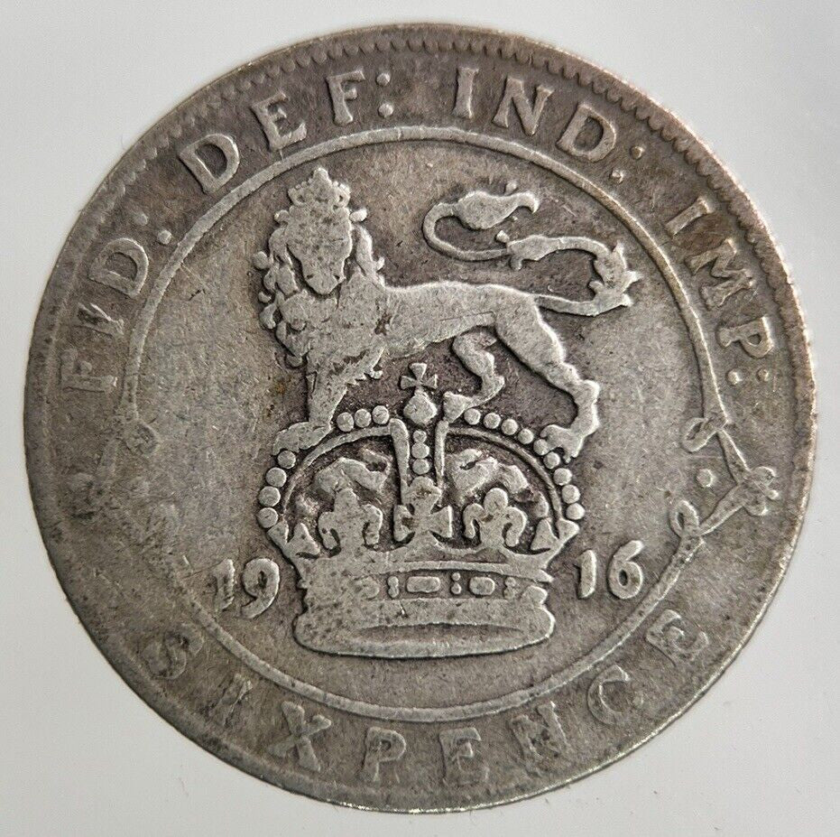 1916 George V Sixpence Silver Coin | Collectable Grade