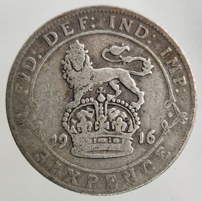 1916 George V Sixpence Silver Coin | Collectable Grade