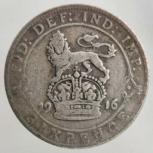 1916 George V Sixpence Silver Coin | Collectable Grade