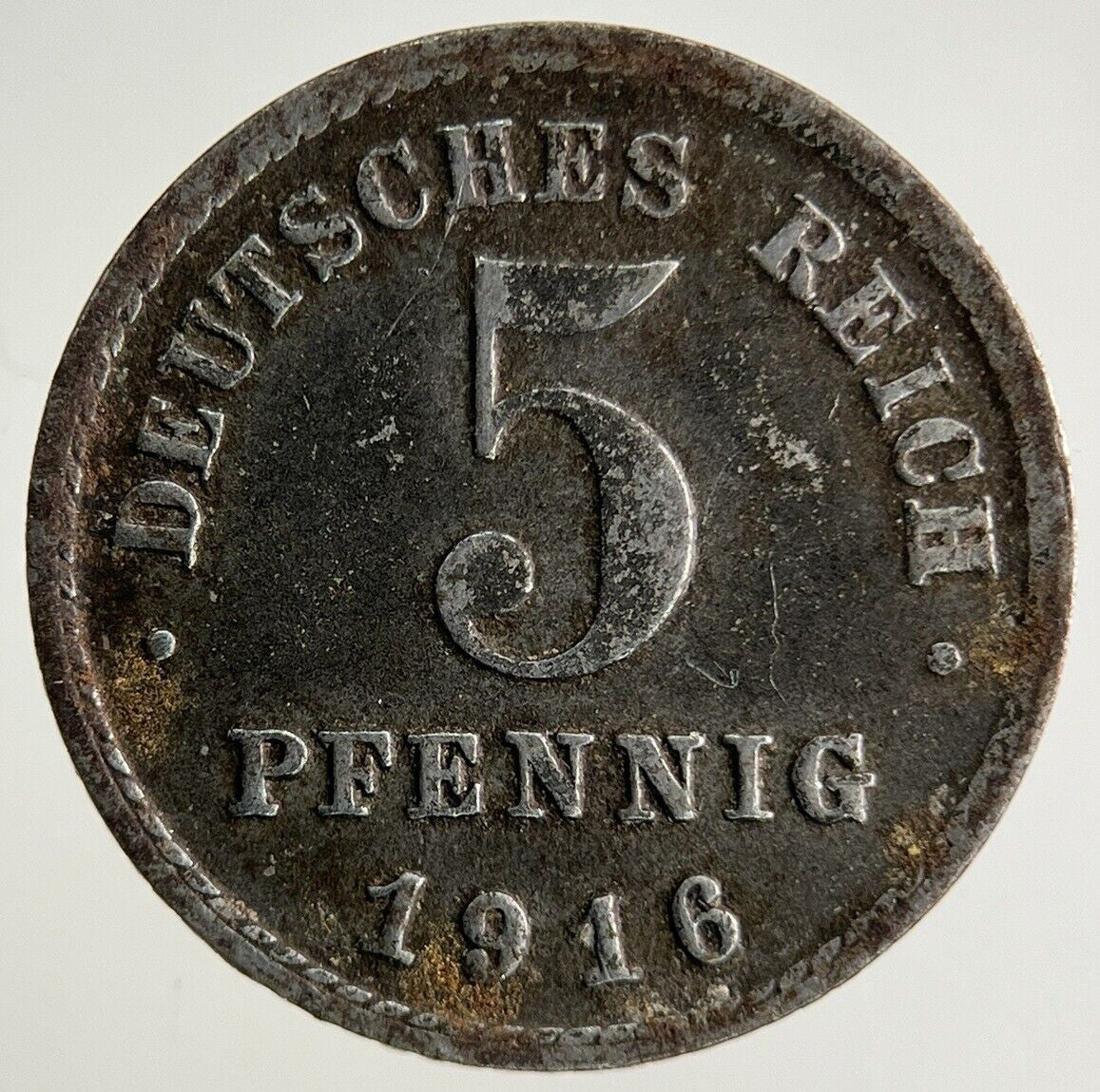 1916 Germany 5 Pfennig Coin | Fine Collectable Grade