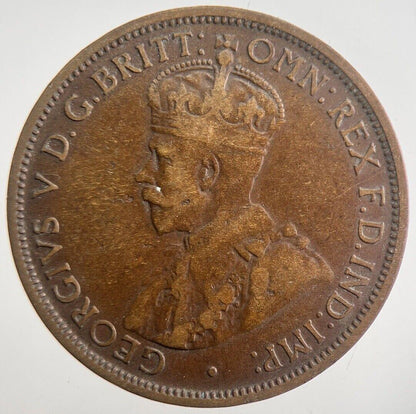 1917 Australia One Half Penny Coin | Fine Collectable Grade | a7745